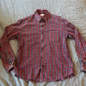 Faherty Red and Blue Plaid Casual Shirt